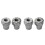 2 Pair 3/8Inch Female Thread Positive Negative Battery Post Terminal Adapters Battery Cable Terminals 1