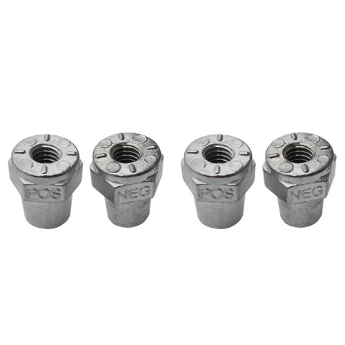 2 Pair 3/8Inch Female Thread Positive Negative Battery Post Terminal Adapters Battery Cable Terminals