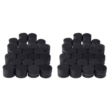 48Pcs Flower Plant Pot Feet Risers Natural Rubber Pot Mat Invisible Plant Pots Risers Pad Flower Pot Feet Black