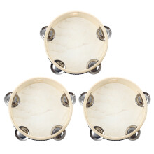 3X Percussion Regalo Musicale Tamburello Tamborine Tamburo Rotonda per KTV Partito 6 pollice