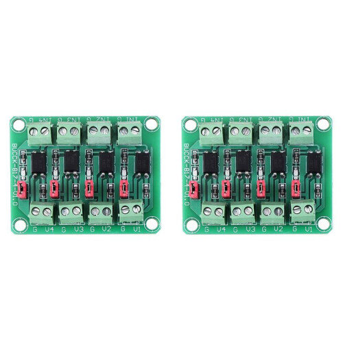 2X 817 Optocoupler 4 Channel Voltage Isolation Board Voltage Control Switching Driver Module Optical Isolation Module