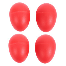 2 Paire Maracas en Plastique de Musique A Percussion en Forme D'Oeuf Shakers - Rouge