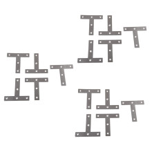 15 Pcs Angle Plate Corner Brace Flat T Shape Repair Bracket 80mm x 80mm