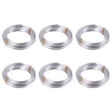 6X, 3mm Aluminium Wire 10M Silver Wire for Jewellery Making Clay Modelling Bonsai and Model