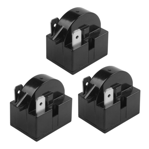 3X 3PIN Terminals Refrigerator PTC  Relay 12 Ohm Resistance