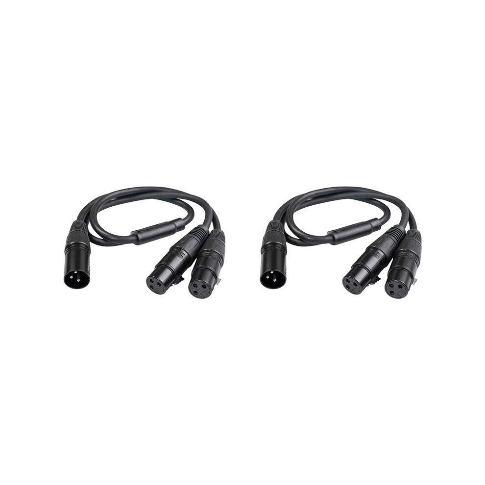 2X Xlr Y-Splitter Cable, Xlr Male To Dual Xlr Female Mic Combiner Y Cord Balanced Microphone Adaptor Patch Cable - 50Cm 4713319068666