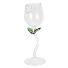 1Un Taça De Vinho Com Flor Claro Para E Eventos