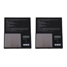 2 Stk 100 G x 0.01 G  LCD Digital Tasche Schmucksache Golddiamant Skala Gram - Schwarz