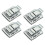4X Metal Snap Finish Suitcase Suitcase Lock 30X43mm Silver 1