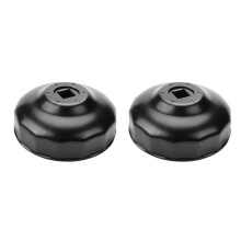 2pcs 76mm 14 Flutes Car Oil Filter Cap Type Wrench Remover Tool with 3/8 Inch Drive Socket for