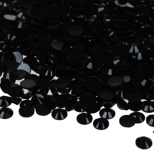 4000Pcs Crystal Flatback Acrylic Rhinestones Beads Nail Art (Black) 1