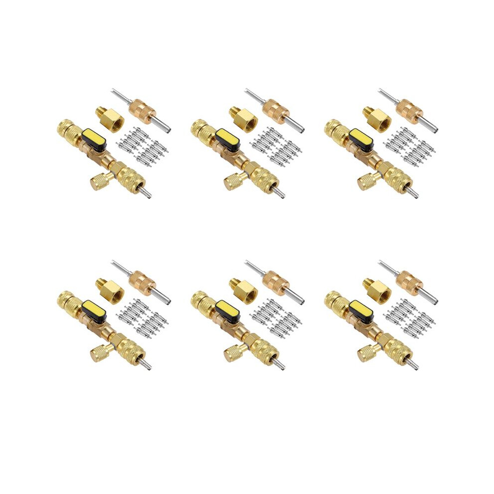 6X R410a R22 Valve Core Remover Installer Tool With Dual Size Sae 1/4 & 5/16 Port For R404a R407c R134a R12 R32 4713298699110