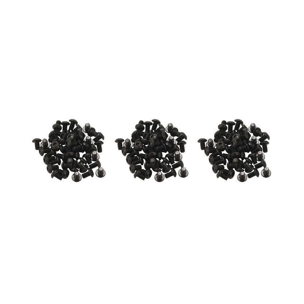 M5x8mm Button Hex Socket Cap Screw Bolt Black 150 Pcs 4713319045919