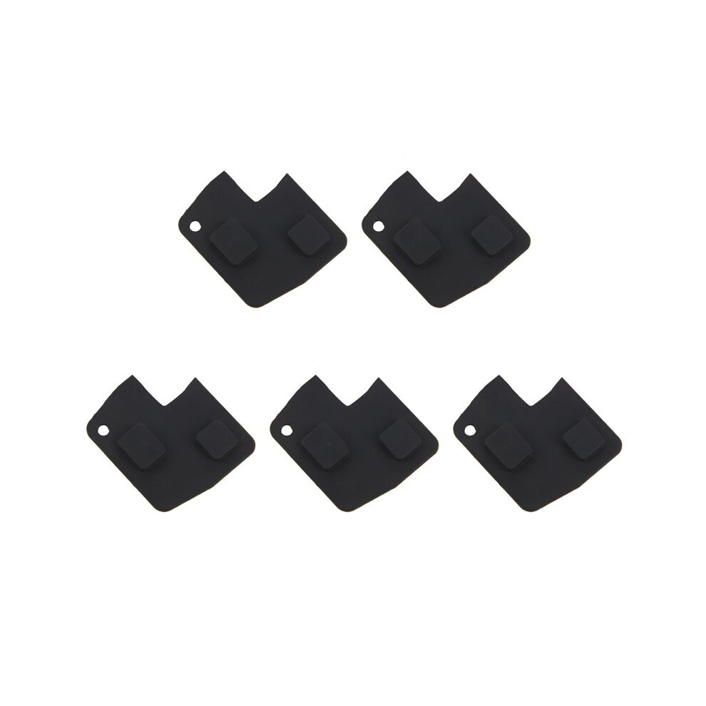 5X 2 Keys Rubber Button Key Remote Control For Yaris Rav4 Mr2 Celica Black 4713319022378