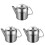 3Pcs Multi-Use Stainless Steel Tea Kettle with Strainer Kitchen Supply 2
