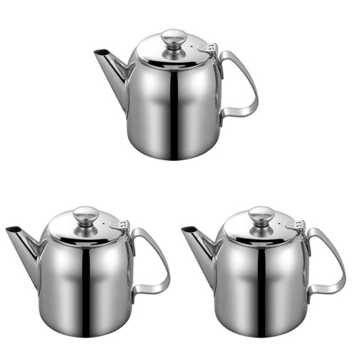 3Pcs Multi-Use Stainless Steel Tea Kettle with Strainer Kitchen Supply 1