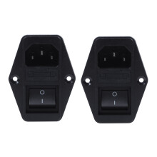 2X Solder Lug Terminals IEC 320 C14 EMI Filter + Boat + Fuse Holder