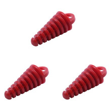 3X Ljuddämparrör Avgasljuddämpare Wash Plug för Motorcykel Dirt Bike ATV Quad 2 4 Stroke, Röd