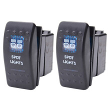 2X Car Boat  Carling Dual LED Back Light Rocker  SPST -OFF 12/24V CE 10A 3