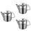 3Pcs Multi-Use Stainless Steel Tea Kettle with Strainer Kitchen Supply 6