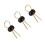400Pcs Black Gold Tone Soldering PCB Board Breadboard Test Point Pin 3