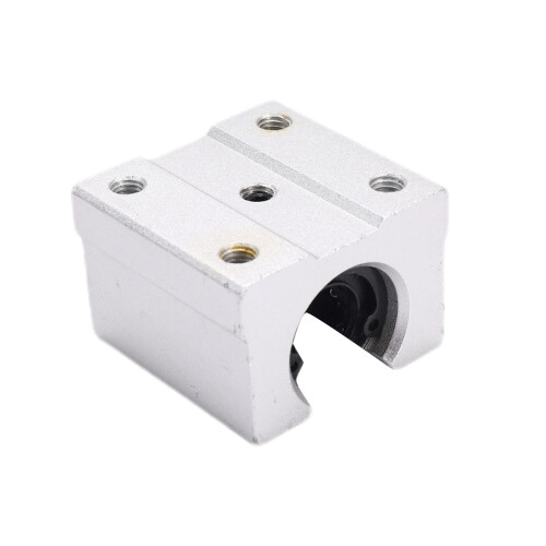 12 x SBR12UU 12mm Aluminum Linear Motion Router Bearing Block, Silver 2
