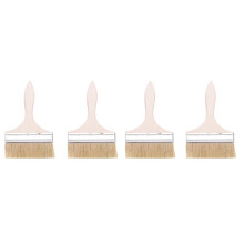 4pcs 220 x 135mm Wide Bristle Hair Wooden Handle Paint Brush Wall Painting Tool