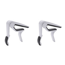 2X Weisser Einhand Gitarre Trigger Kapodaster mit Schnellwechsel