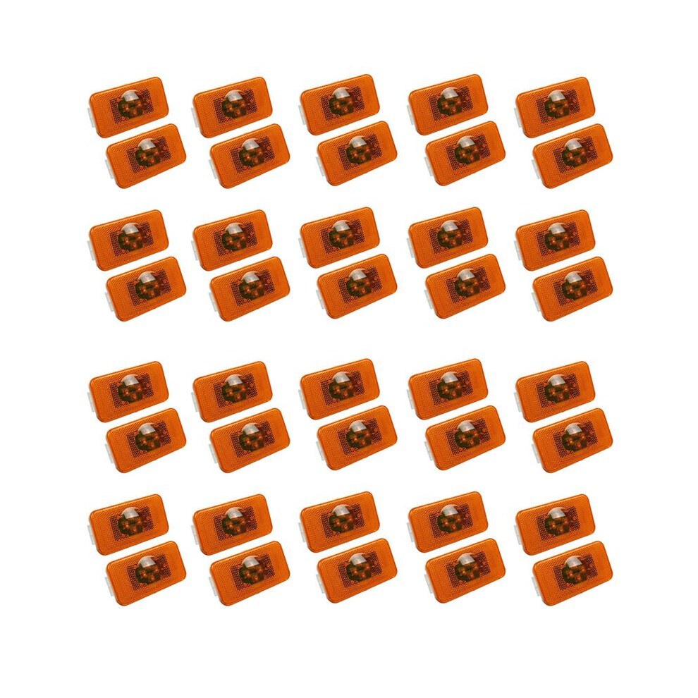 40Pcs 24V Car Truck Led Side 4Leds Indicator Warning Lamps For Trucks Fm/Fh Light/Amber 6031272505041