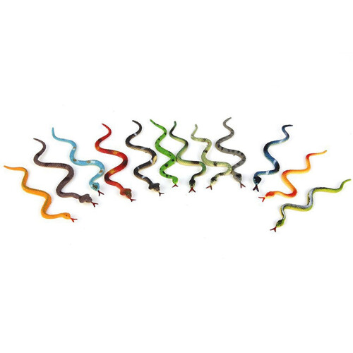 Plastic Reptile Animal Snake Model Toy 24Pcs Multicolour 2