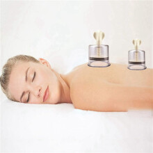4 Pcs Cupping Suction Cups- Hand Twist Portable Thicken Vacuum Cupping Device Full Body Massager Massage Relax Cupping