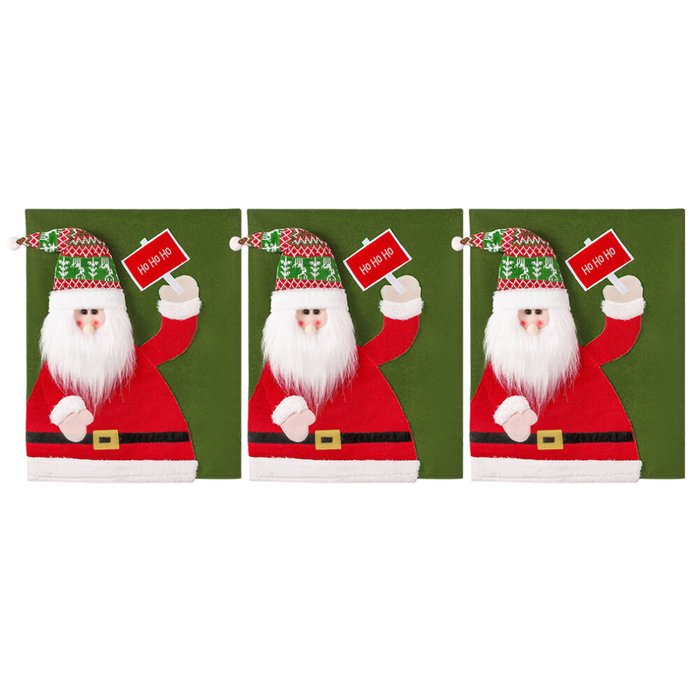 4Szt Zimowe Pokrowce Na Oparcia Krzeseł Dekoracje ŚWiąTeczne Do WnęTrz-image