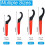 8X Coilover Wrench, Hook Wrenches Tools Set Shock Spanner Wrench Set C-Shape Spanner Adjustable Spanners Adjustment Tool 6