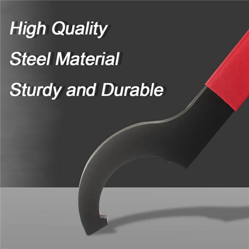 8X Coilover Wrench, Hook Wrenches Tools Set Shock Spanner Wrench Set C-Shape Spanner Adjustable Spanners Adjustment Tool 1