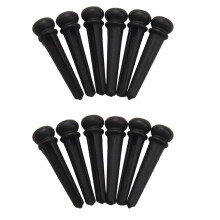 18 Pcs Guitar Family Natural Ebony Folk Acoustic Guitar Bridge Pins