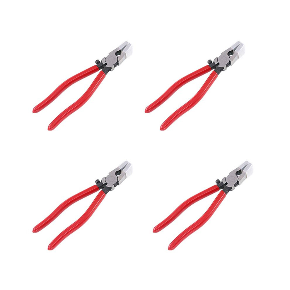 4X Heavy Duty Key Fob Pliers Tool, Glass Running Pliers With Flat Jaws, Studio Running Pliers Attach Rubber Tips Perfect 4711714917084