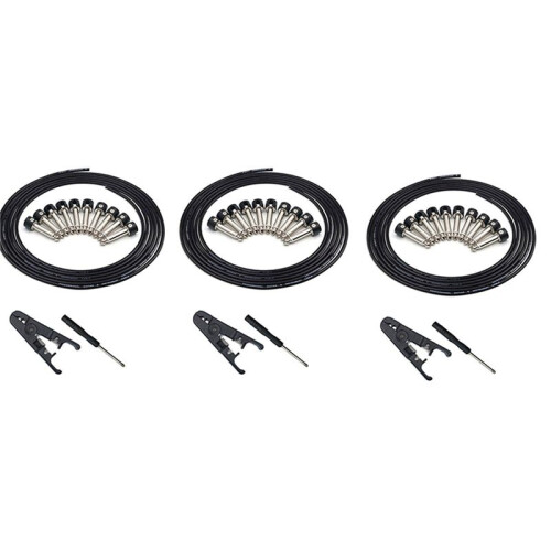 3X Solderless Connectors Design Guitar Cable DIY Guitar Pedal Patch Cable Kit