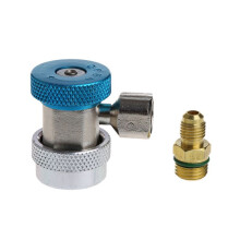 4Pcs Car Auto Freon R134A H/L Quick Coupler Adapters Air Conditioning Refrigerant Adjustable A/C Manifold Gauge