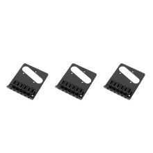 3X 6 Saddle Ashtray Bridge Tailpiece for Telecaster Tele Electric Guitar (Black)