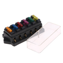 2Szt 6 Way Automotive Fuse Block Z Numeracją, Do Pojazdów, Kolor Mix
