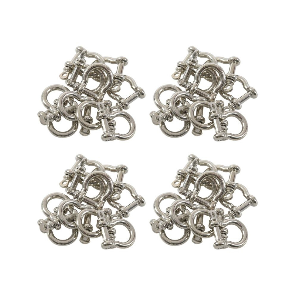 40 Pcs O Shape Stainless Steel Anchor Shackle Outdoor Rope Paracord Bracelet Buckle 6031539878840