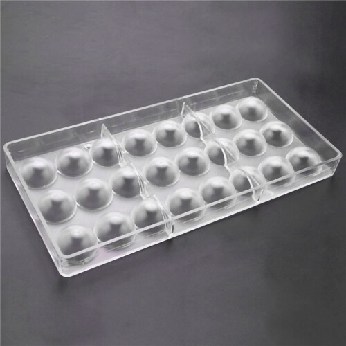 6X 24 Hål Semi Sphere Choklad Form Polykarbonat Choklad Bar Form Half  Candy Maker Form Bakeware 2