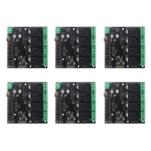 6X 4CH Tuya  WiFi  Module Wireless Relay  Life APP Remote Control  Timer for  Home