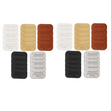 200 Stuks Kunstleer Tags voor Kleding Handgemaakte Cadeau Handwerk Kunstleer Labels DIY Naai Tags Kledingstuk Accessoires