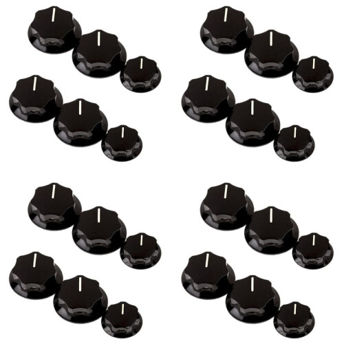 24Pcs Bouton de Commande Boutons de Commande Audio de Volume pour Pièces de Guitare Électrique Jazz Bass 1
