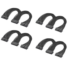 4X Dual PSU Power Supply 24-Pin ATX Motherboard Splitter Cable,24Pin(20+4) for ATX Motherboard Extension Cable