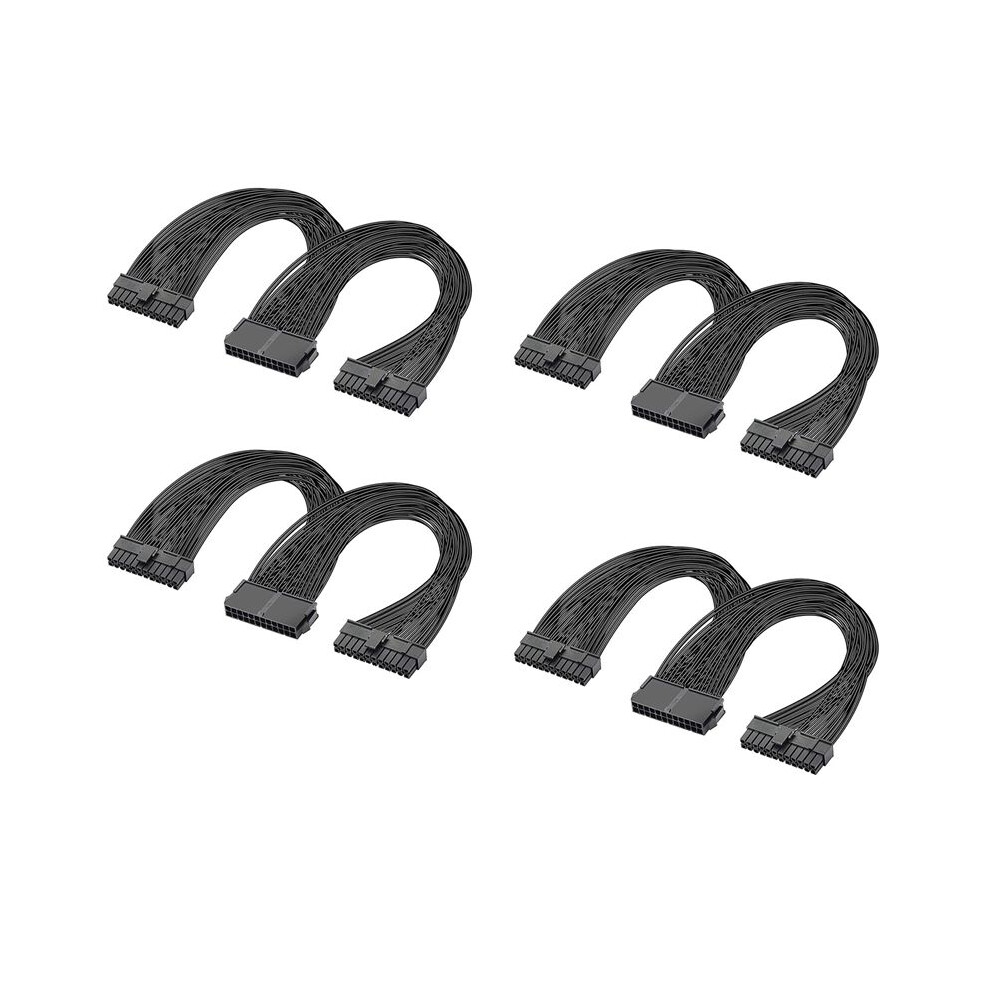 4X Dual Psu Power Supply 24-Pin Atx Motherboard Splitter Cable,24Pin(20+4) For Atx Motherboard Extension Cable 4712994782362