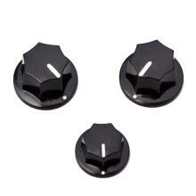 24Pcs Bouton de Commande Boutons de Commande Audio de Volume pour Pièces de Guitare Électrique Jazz Bass