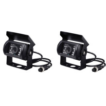 2X Aviation Car Rear View Monitor Upgrade 700Tvl Ccd 18 Ir LEDs Reversing Camera 12/24V for Truck Caravan Bus