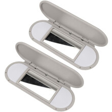 2X Car Roof Sunvisor Sun Visor Makeup Mirror Glass Cover Light Lamp Cap Lid for F54 F55 F56 F60 2015-2020 Grey